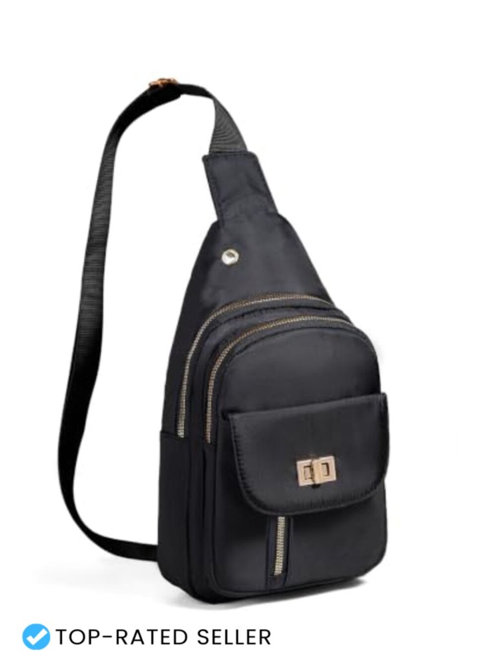 Water Resistant Nylon Sling Bag Anti-Theft Crossbody Travel Hiking